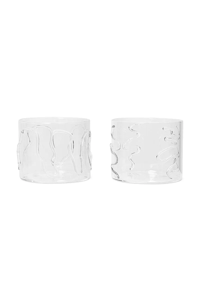 Σετ ποτηριών ferm LIVING Doodle Glasses 200 ml 2-pack