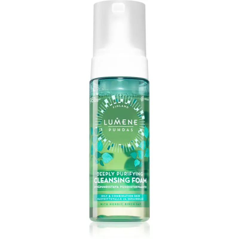 Lumene Deeply Purifying [PUHDAS] καθαριστικός αφρός και ντεμακιγιάζ για μικτή και λιπαρή επιδερμίδα 150 ml