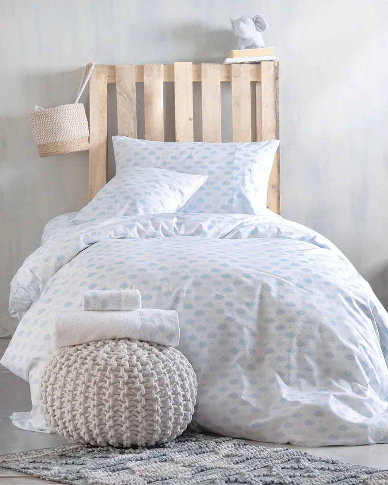 Σετ σεντόνια παιδικά (160Χ260) CLOUDY BLUE, RYTHMOS HOME