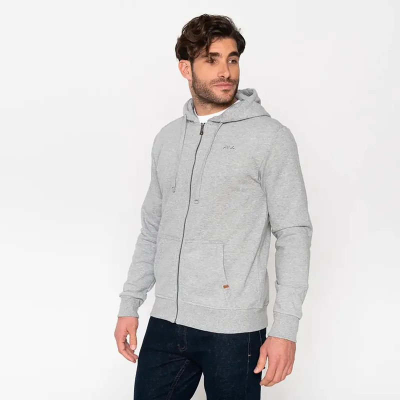 FILA LIAM FULL-ZIP HOODIE ΓΚΡΙ