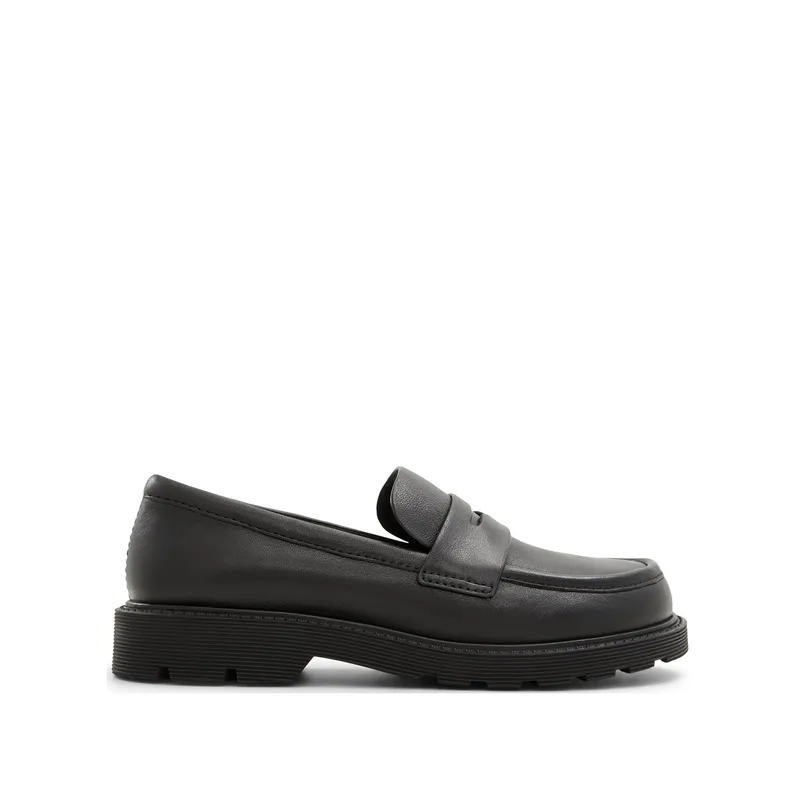 Μαύρο δερμάτινο loafer HARMONYX