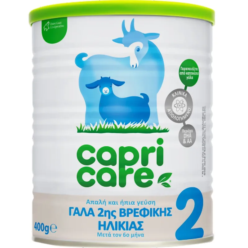 Capricare 2 Goat Milk 6-12m Κατσικίσιο Γάλα 2ης Βρεφικής Ηλικίας σε Σκόνη έως τον 12ο Μήνα 400g