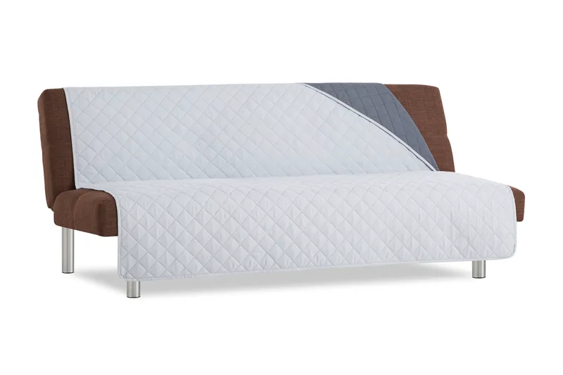 Σταθερά Καλύμματα Καναπέ Click Clack Διπλής Όψης Universal Quilt - Ανοιχτό Γκρί/Σκούρο Γκρι - 180x200 (180x200) -10+ Χρώματα Διαθέσιμα-Καλύμματα Σαλονιού