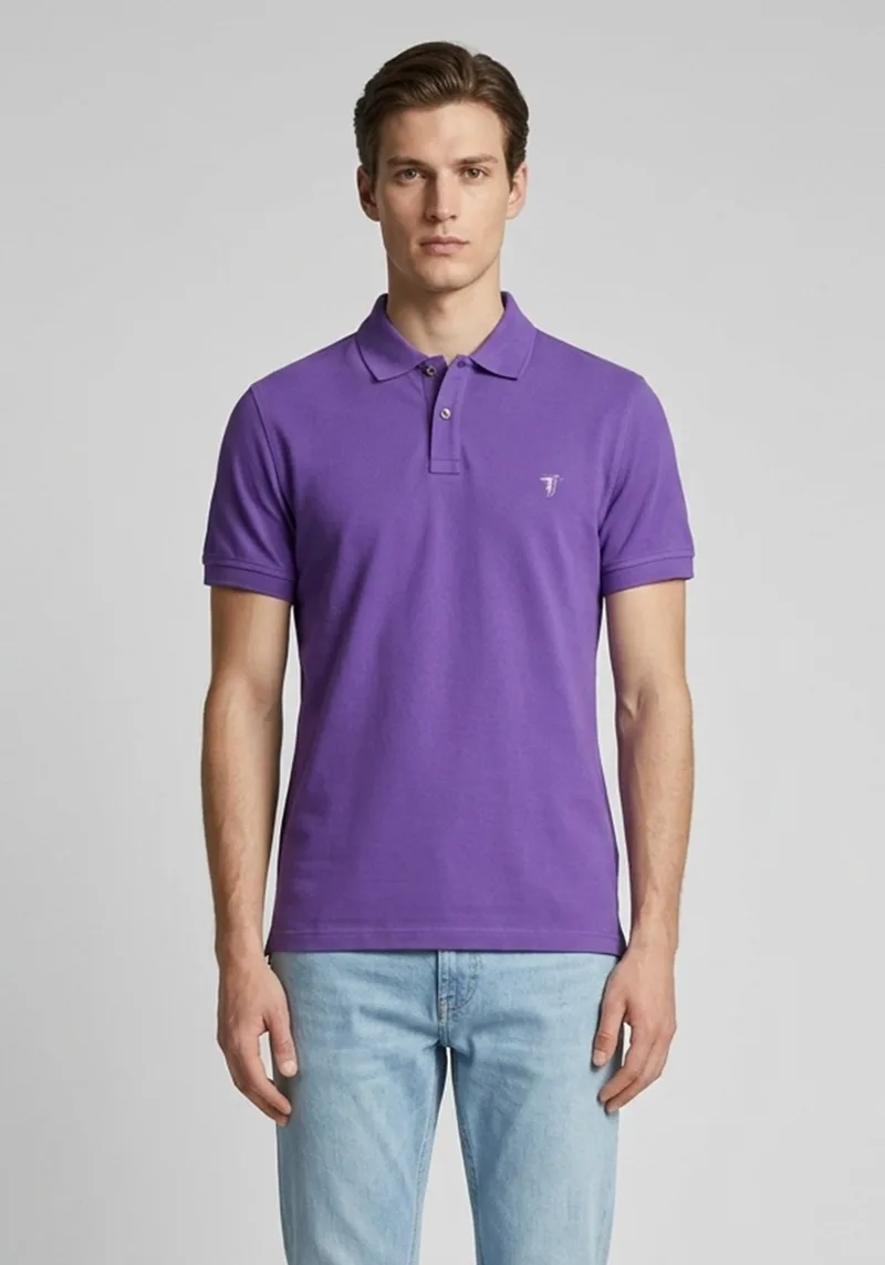 Trussardi Jeans Μπλούζα Polo - 523012 28 Purple
