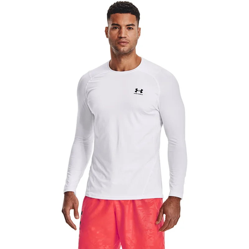 T-shirt Under Armour Hg Armour Fitted Ls White XXL