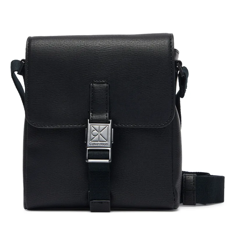 Τσαντάκι Calvin Klein Emblem Hw Flap Reporter LV04D3506G Μαύρο