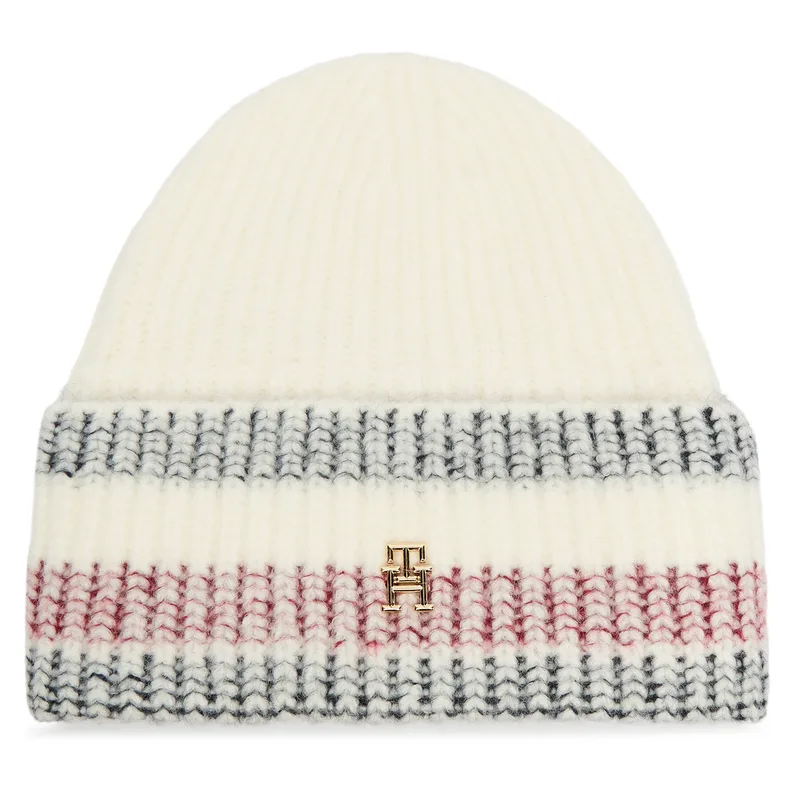 Σκούφος Tommy Hilfiger Th Varsity Ski AW0AW16636 Εκρού