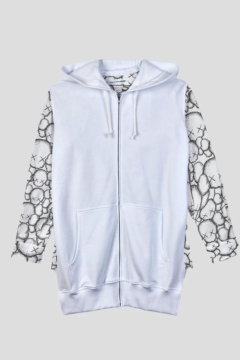 COMME DES GARÇONS SHIRT Ανδρικό Λευκό Cartoon Print Hoodie Shirt