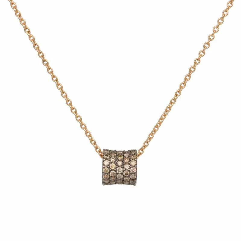Ροζ gold κολιέ Κ18 Brown Diamonds 048536 048536 Χρυσός 18 Καράτια