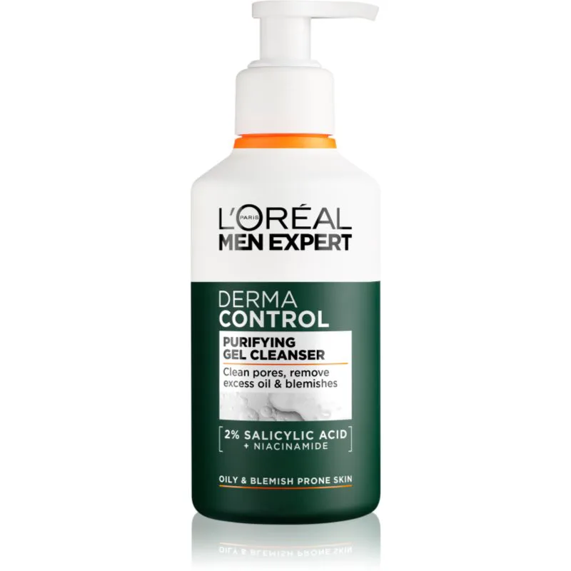L’Oréal Paris Men Expert Derma Control τζελ καθαρισμού με νιασιναμίδη 260 ml
