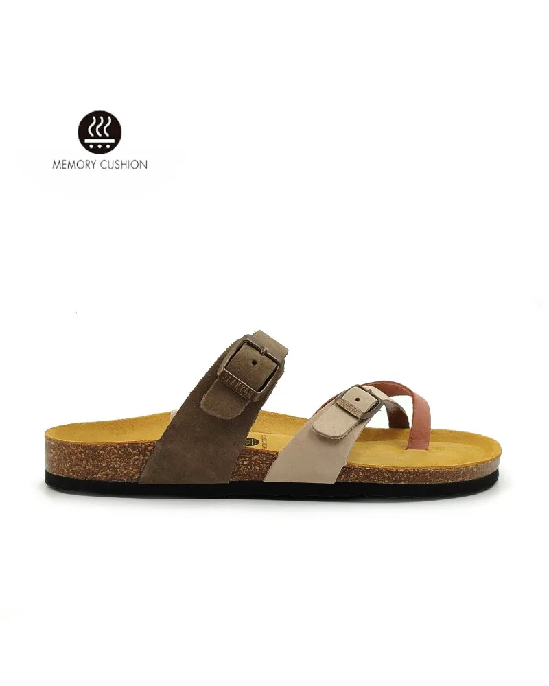 PLAKTON ΓΥΝΑΙΚΕΙΟ ΣΑΝΔΑΛΙ BOMBAY 181032 NOBUCK TRI MAQUILLAJE HIELO KAKI