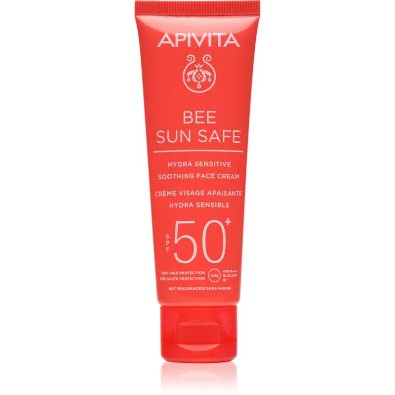 Apivita Bee Sun Safe Hydra Sensitive Soothing Face Cream SPF50+ καταπραϋντική και ενυδατική κρέμα SPF 50+ 50 ml