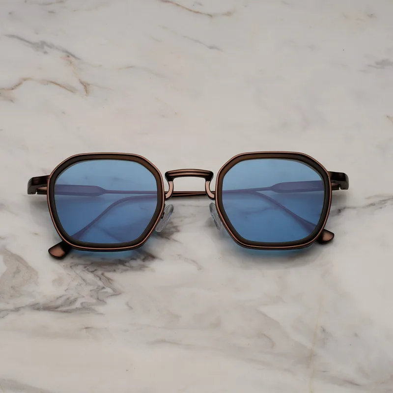 REX A9EP6M - REX - MATT BRONZE & BROWN - BLUE Sunglasses | Matt Bronze & Brown - Blue | Matt Bronze & Brown - Blue Shades | Explicit Poets Sunglasses