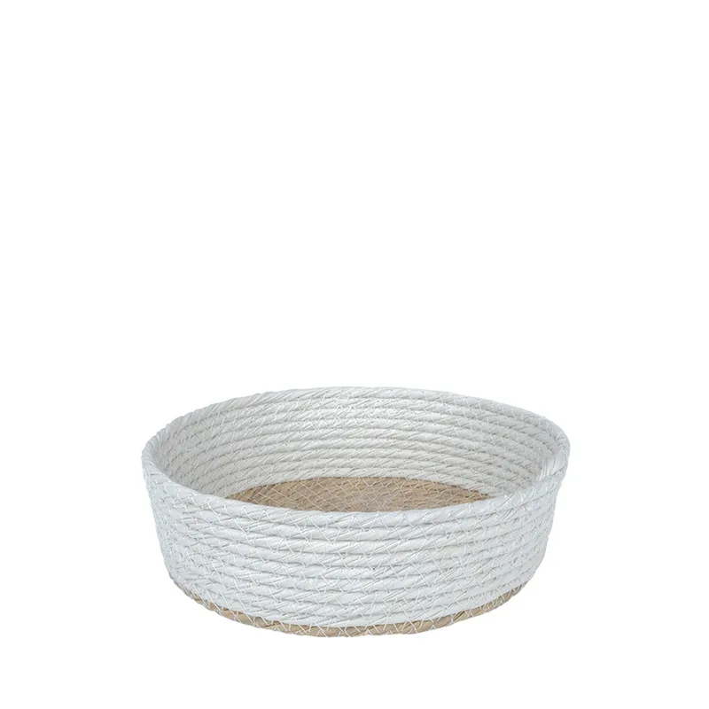 Καλάθι Σερβιρίσματος Rattan Natural-Λευκό 18x6εκ. ESPIEL FEX105 (Χρώμα: Λευκό, Υλικό: Ραττάν) - ESPIEL - FEX105