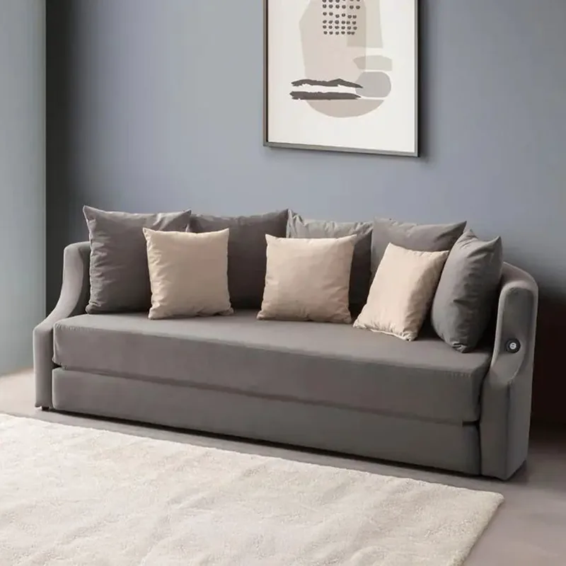 Τριθέσιος Καναπές-Κρεβάτι Letto - Anthracite 752Est1124 (230x20x120)