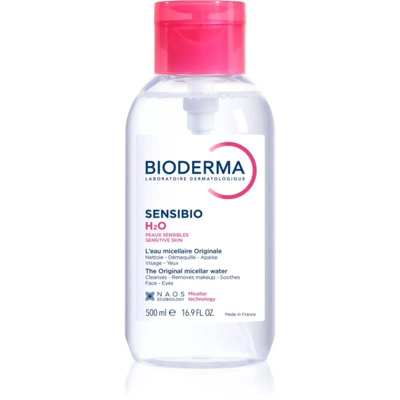 Bioderma Sensibio H2O μικυλλιακό νερό για ευαίσθητη επιδερμίδα με δοσομετρητή 500 ml