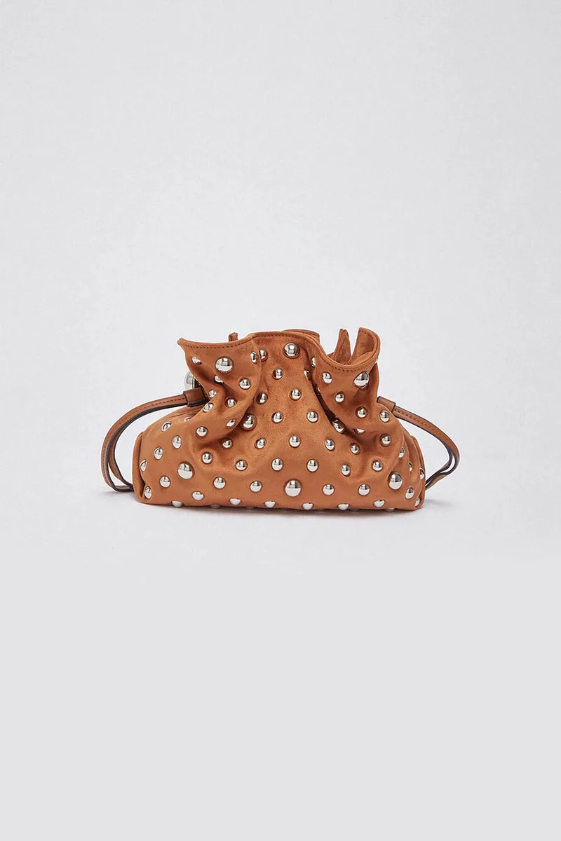 Liu Jo γυναικείo mini bag πουγκί με τρούκς "Riccy Small" - AA6099T426A Κεραμιδί