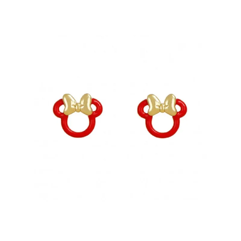 DISNEY Ασημένια Σκουλαρίκια Με τη Minnie Mouse ES00091YNRL.CS
