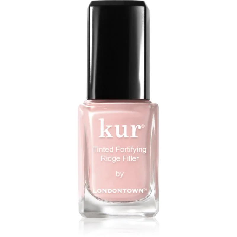 LONDONTOWN Kur Tinted Fortifying Ridge Filler λειαντικό βερνίκη νυχιών κάτω βάση για ξηρά και εύθραυστα νύχια απόχρωση Petal Ροζ 12 ml