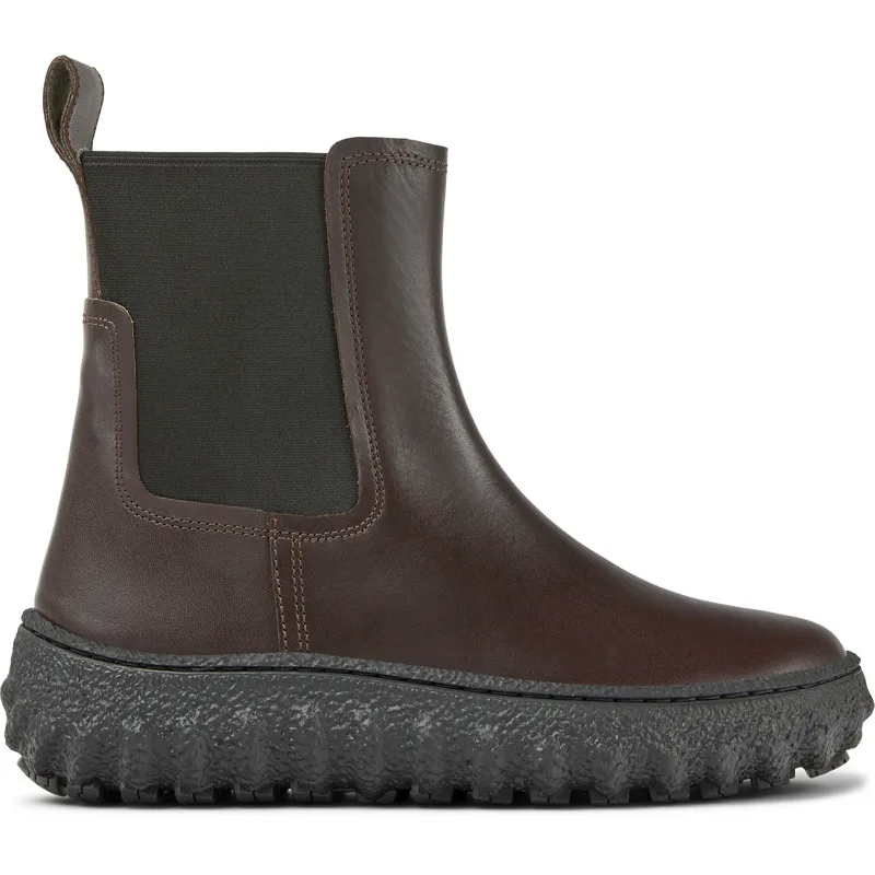 CAMPER Ground - Μποτάκια Για Γυναικεία - Καφέ, Μέγεθος , Smooth leather