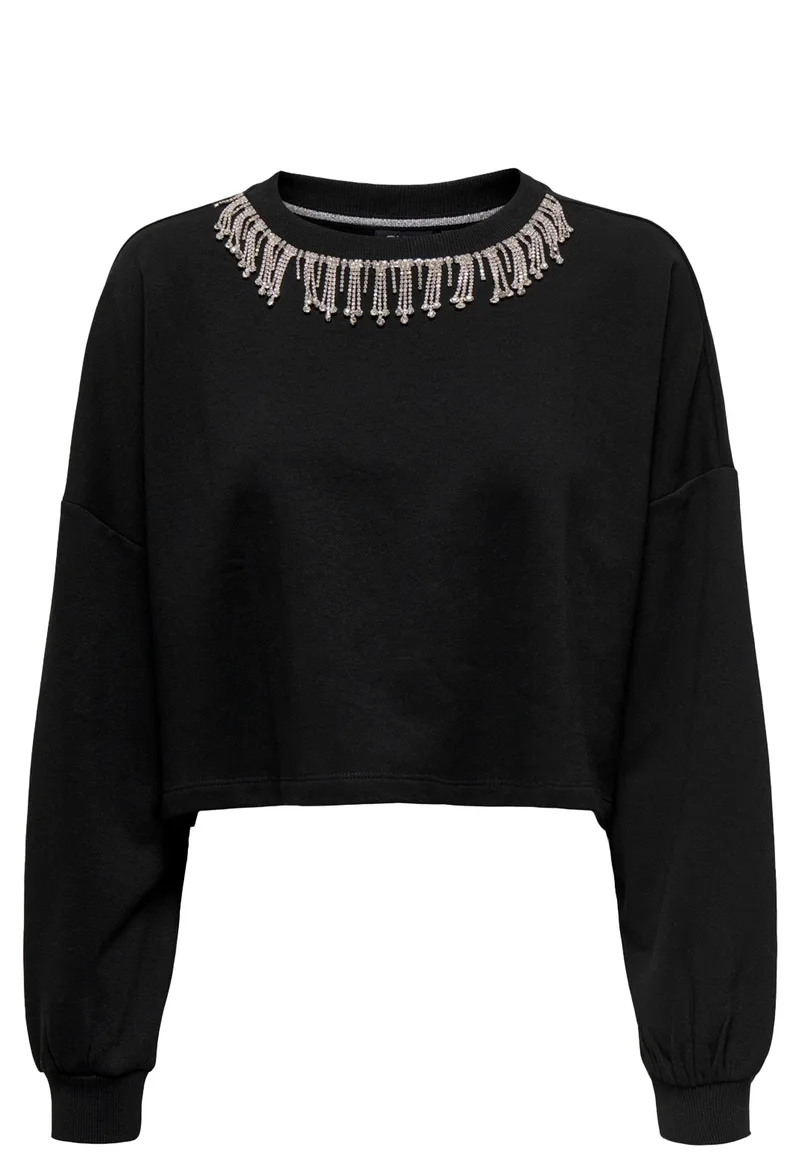 Μπλούζα Μακρυμάνικη Only Onlrhine Bling O-Neck 15304120-Black Γυναικείο