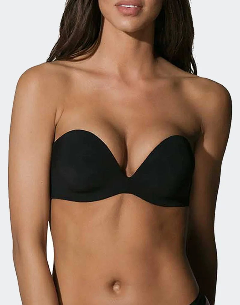 LUNA Secret Sense C strapless with cookies sensitive fabric 11063-2 Black