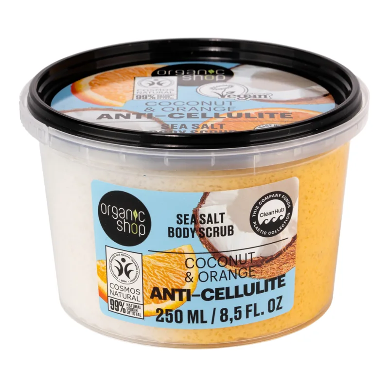 Organic Shop Anti-Cellulite Body Scrub Coconut & Orange, 250 ml