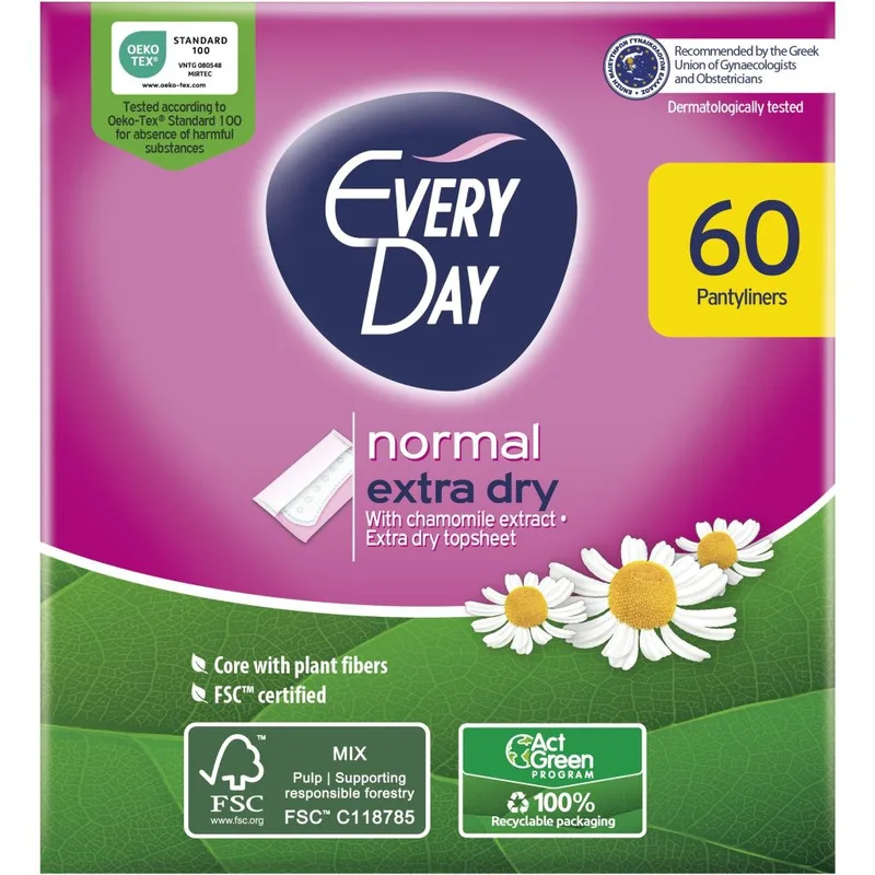 Σερβιετάκια EveryDay Extra Dry Normal Οικονομική Συσκευασία 60τεμ