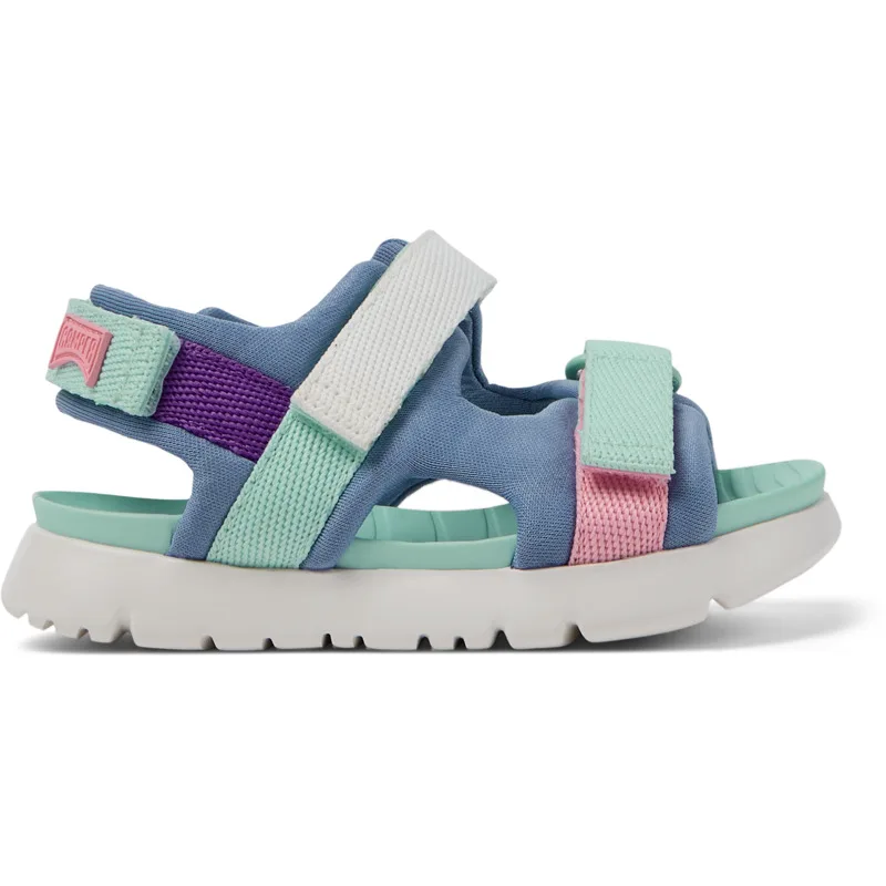 CAMPER Twins - Πέδιλα Για Firstwalkers - Μπλε,Ροζ,Μοβ, Μέγεθος 22, Cotton fabric