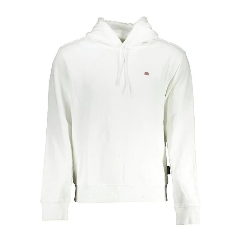 T-shirt με κουκούλα Napapijri Sweat à capuche Balis blanc