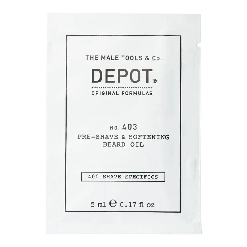 Depot, 400 Shaving Specifications No. 403, Sweet Almond, Softener, Pre-Shave Oil, 5 ml