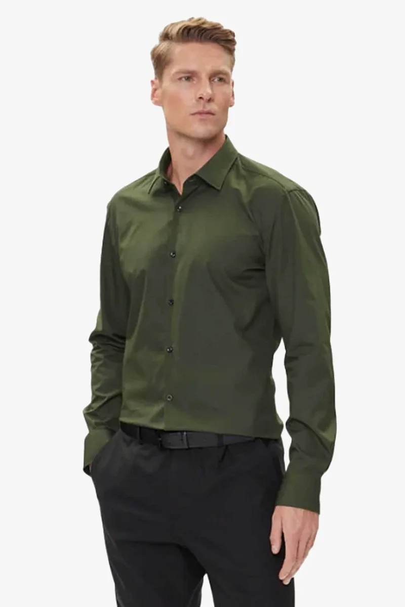 Hugo Boss ανδρικό πουκάμισο μονόχρωμο "C-Jenno" - 50289499 Κυπαρισσί