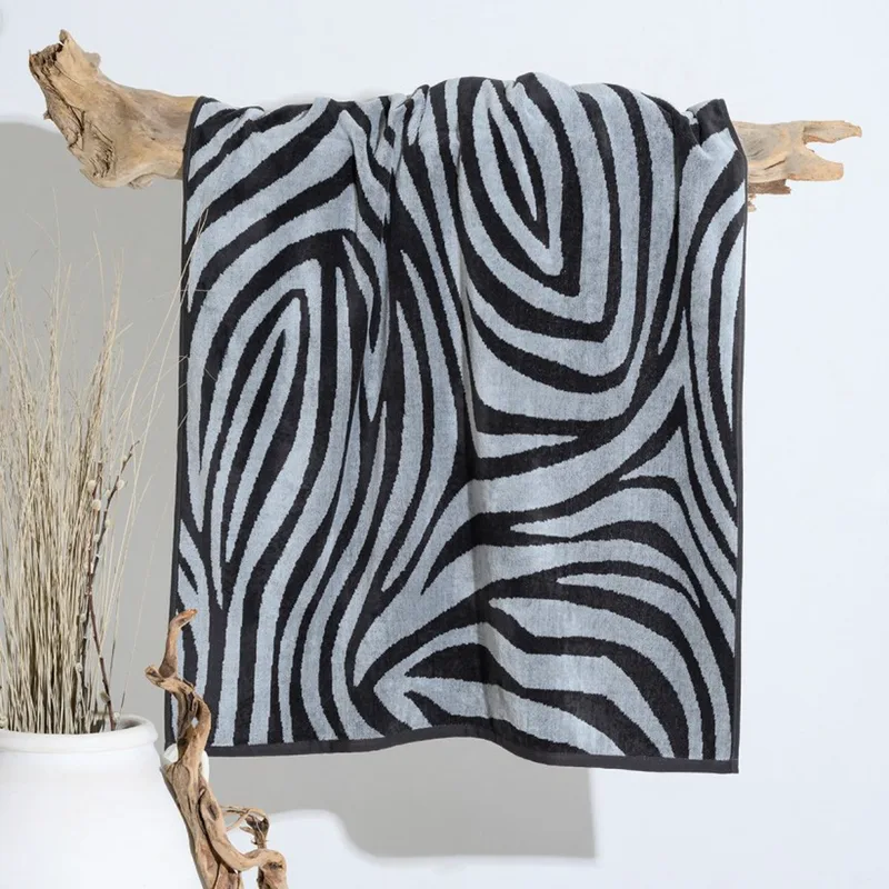 Πετσέτα Θαλλάσης Zebra - Ανθρακί