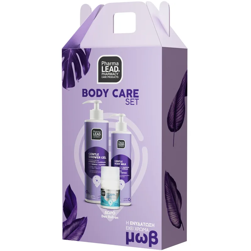 Pharmalead Πακέτο Προσφοράς Body Care Set Gentle Shower Gel 500ml & Gentle Body Milk 250ml & Δώρο Deo Roll on 50ml