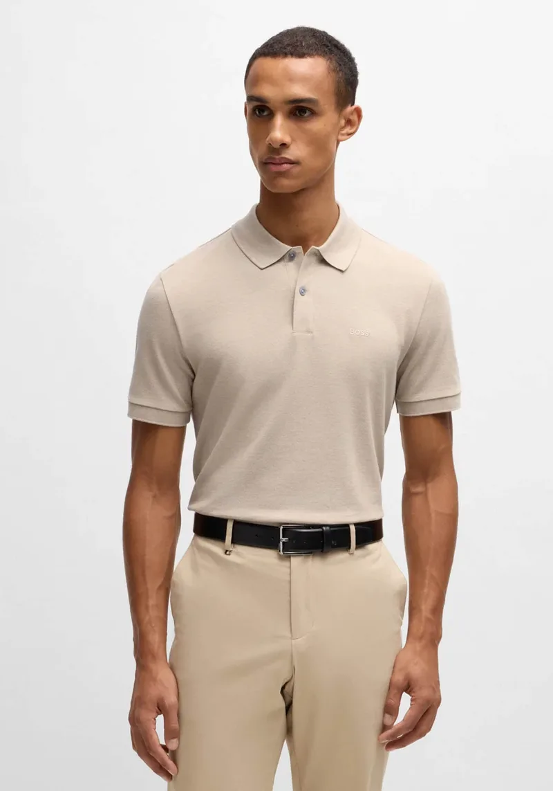 BOSS Κοντομάνικη Polo της σειράς Pallas - 50468362 290 Open Μπεζ