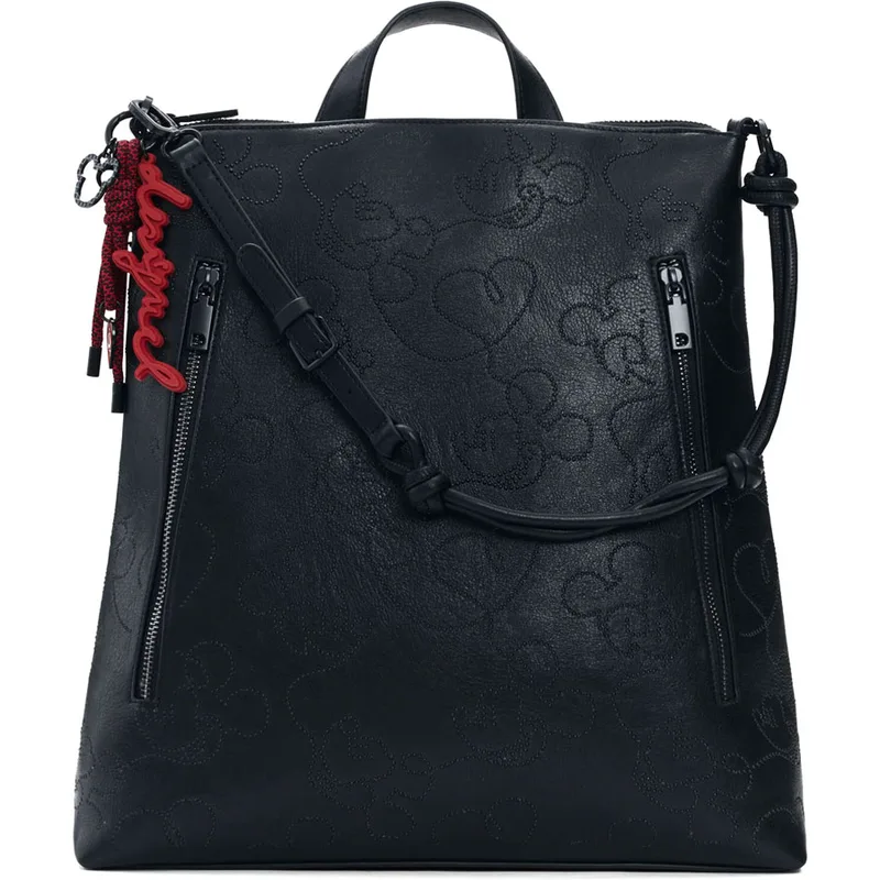 Desigual μαύρη τσάντα πλάτης Mickey 26SAKP07