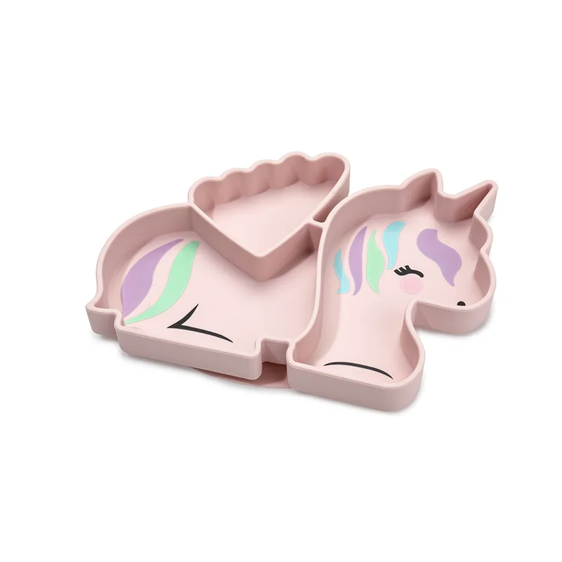 Πιάτο Σιλικόνης Με Βεντούζα Unicorn Ροζ Melii MEL17300 (Υλικό: Σιλικόνη, Χρώμα: Ροζ) - Melii - MEL17300