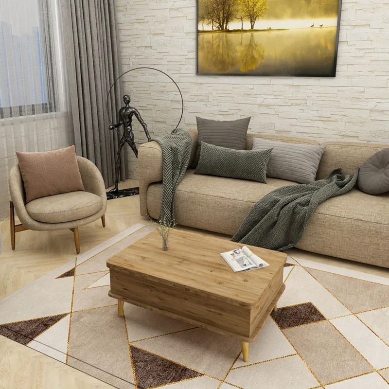 Τραπεζάκι Σαλονιού Dy Ada - Pine 331Kvn1123 (90x38x60 cm)