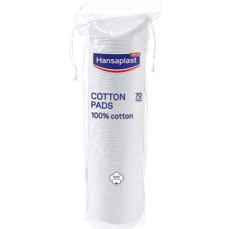 Hansaplast Cotton Pads Απαλοί Δίσκοι Από 100% Οργανικό Βαμβάκι Διπλής Όψης 70 Τεμάχια