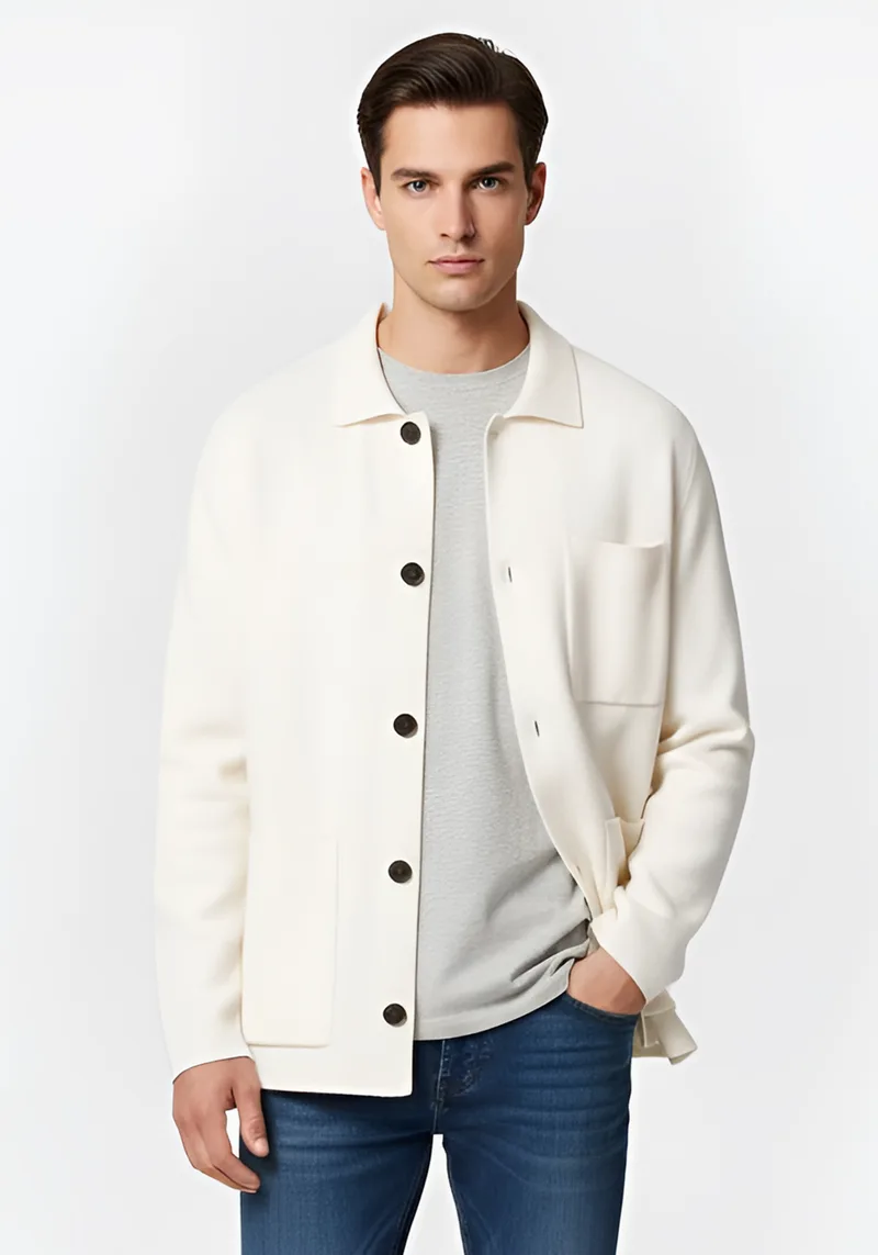 GABBA Πλεκτή Ζακέτα της σειράς Blanko Cardi - 11809 002 Off White