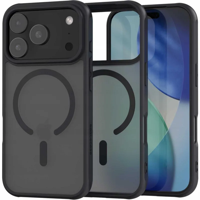 Θήκη iPhone 17 Pro Max Spacecase Hybrid MagSafe Σκληρή Ημιδιάφανη με MagSafe - Black (5905719131289)