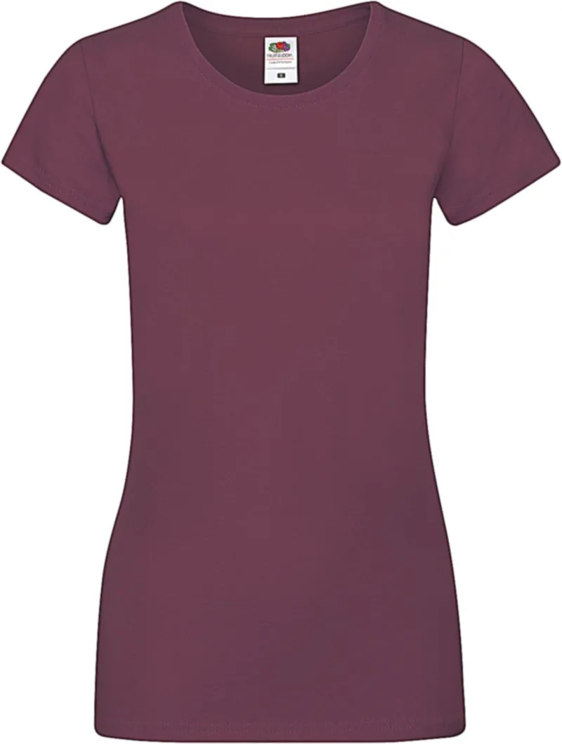 Lady-Fit Sofspun T Fruit of the Loom 61-414-0 Burgundy