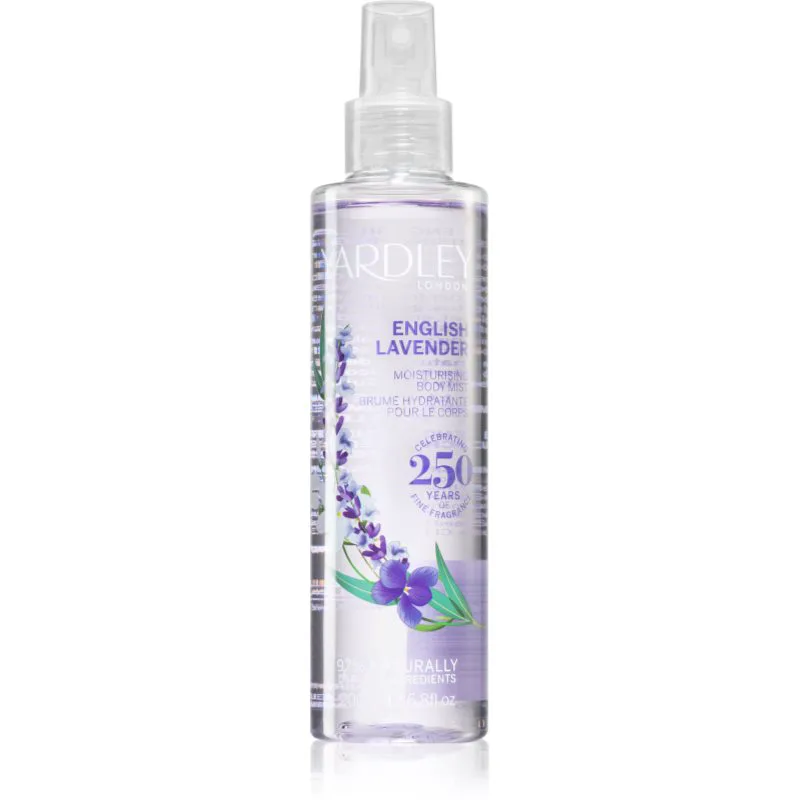 Yardley English Lavender ενυδατικό σπρέι σώματος για γυναίκες 200 ml