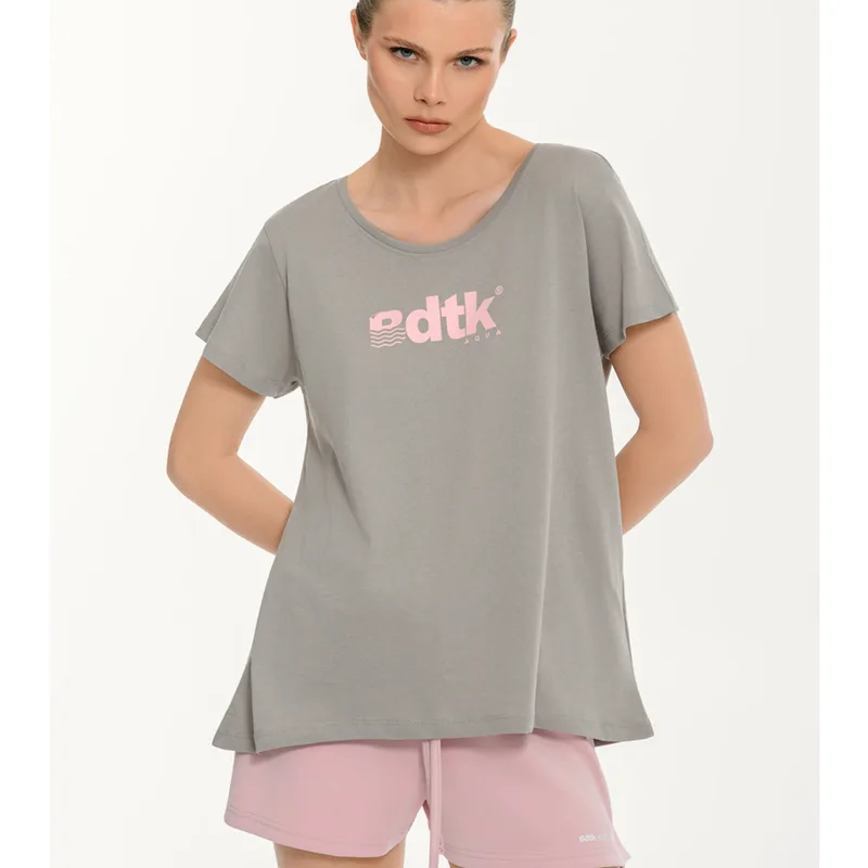 Body Talk W T-Shirt SS Relaxed Steel (1261-904828-00509)