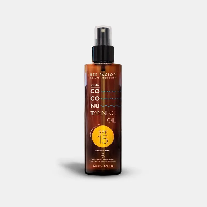 Bee Factor Λάδι για Γρήγορο & Βαθύ Μαύρισμα σε Spray «Exotic Coconut» SPF15 200ml