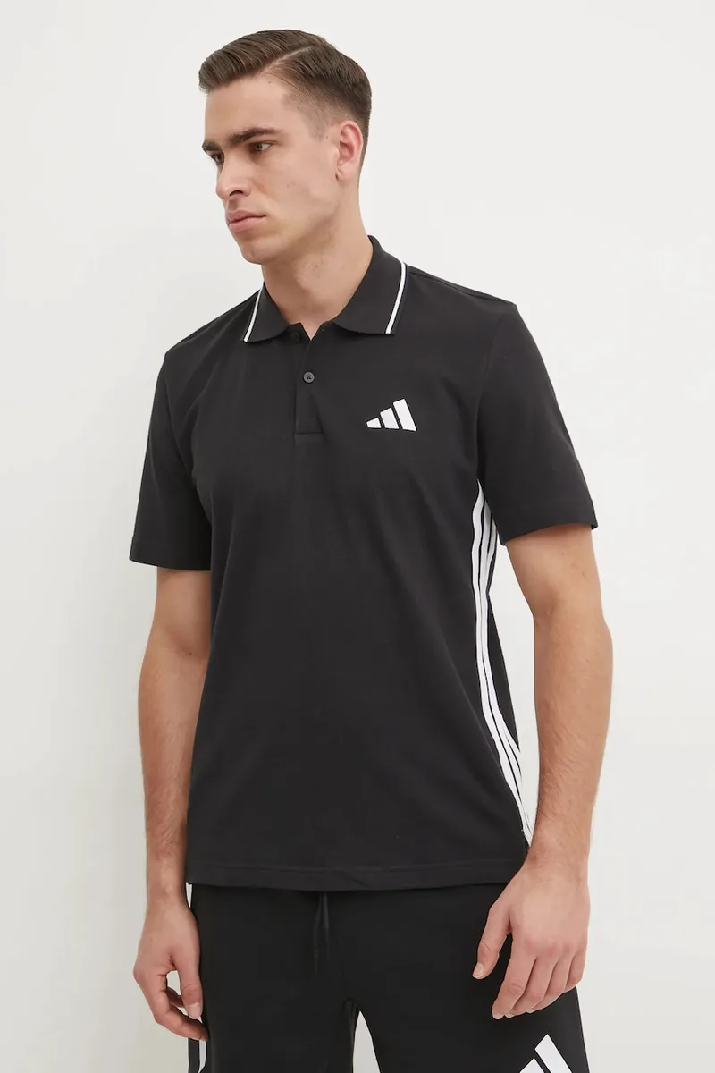 Βαμβακερό μπλουζάκι πόλο adidas Essentials