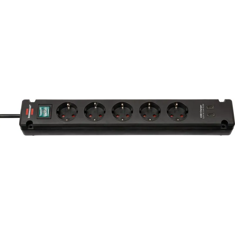 Brennenstuhl Bremounta 5-Outlet Wall Mount Power Strip