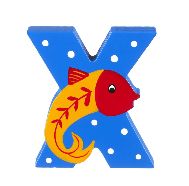 Ξύλινο Γράμμα X Alphabet Letters Πορτοκαλί Tree Toys