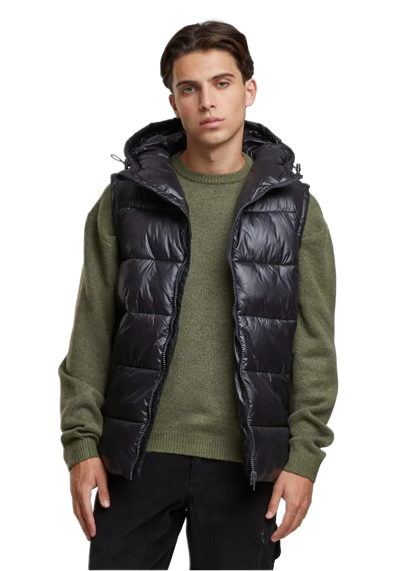 Recycled Hooded Puffer Vest Urban Classics TB7013-00007 Black
