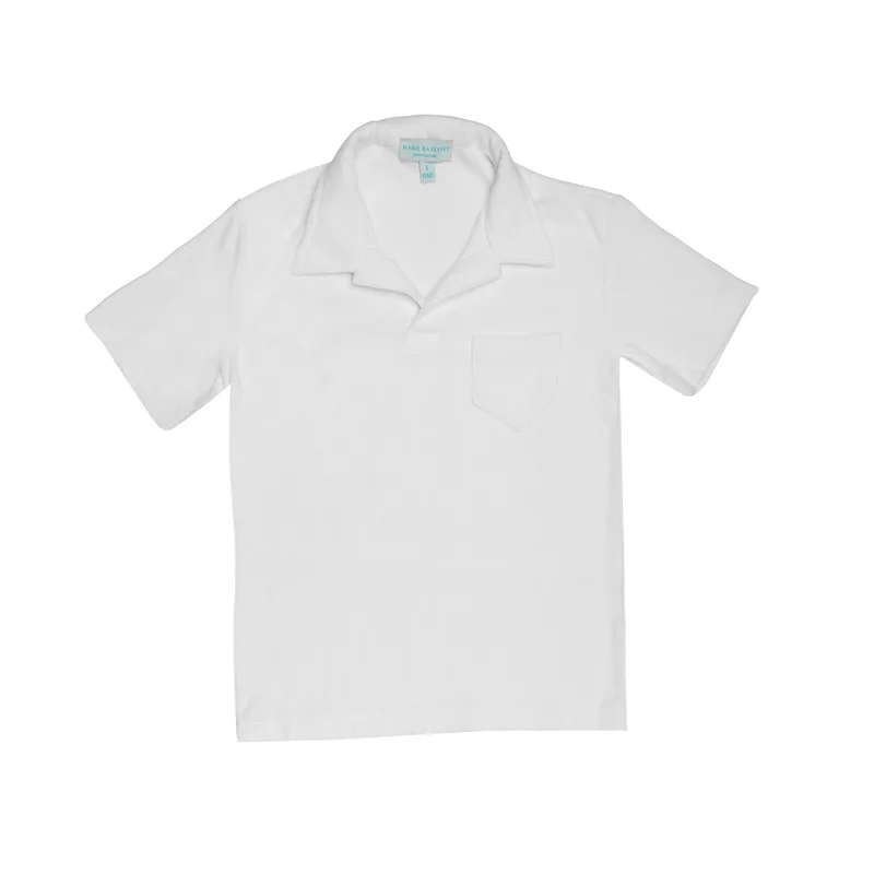 MEN'S TERRY POLO T-SHIRT WHITE